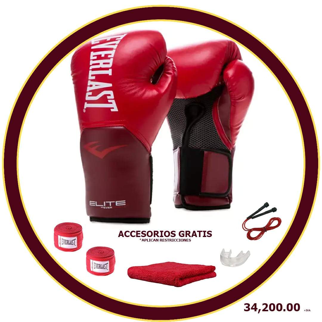 COMBO GUANTES ROJOS 14 OZ