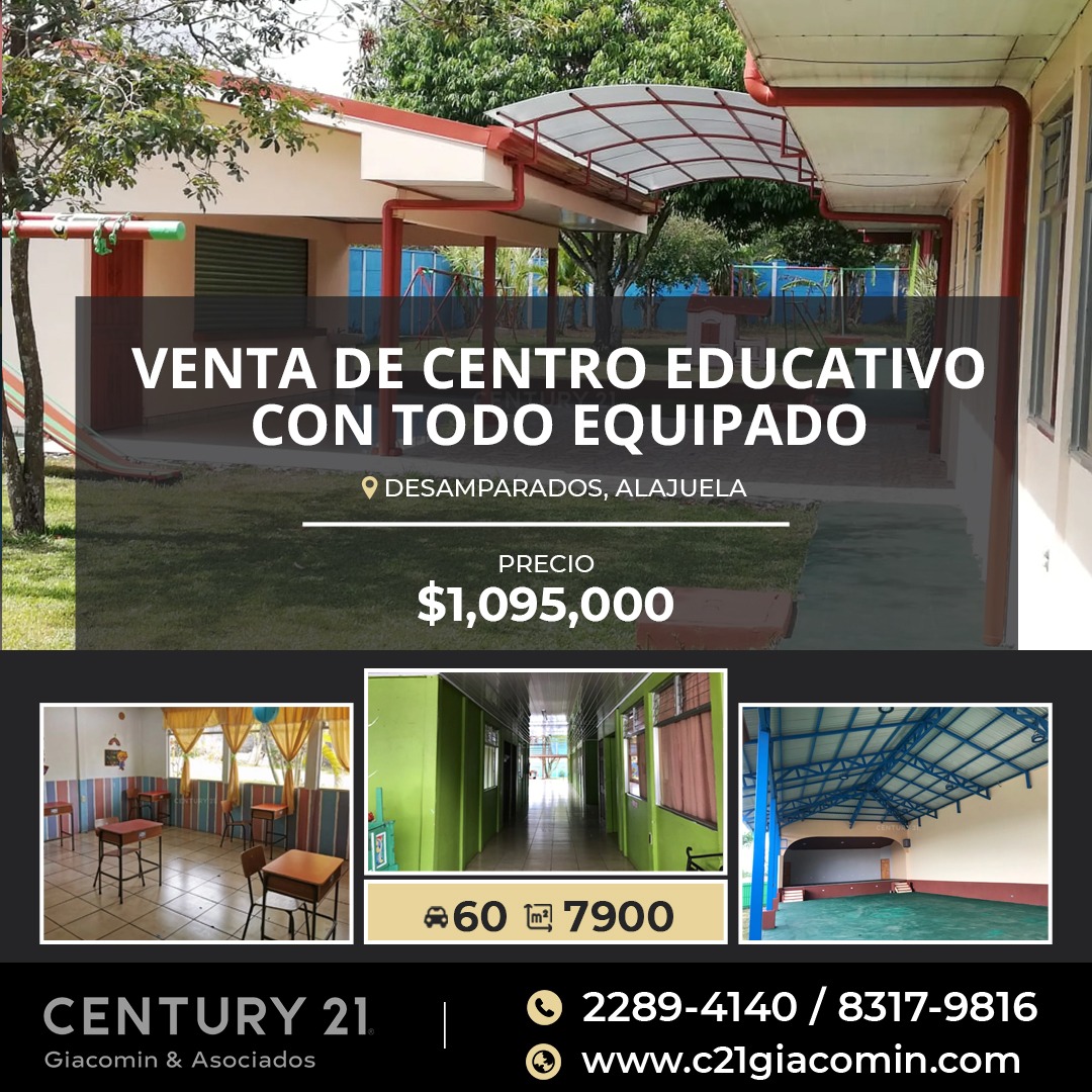 VENTA DE CENTRO EDUCATIVO, TODO EQUIPADO! EN ALEJUELA DESAMPARADOS