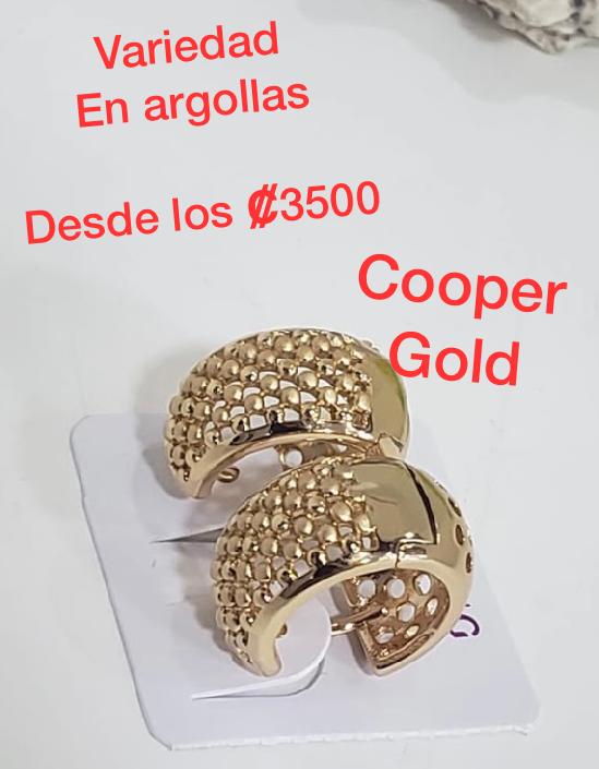 Se Venden Variedad De  Hermosas Argollas Cooper Gold