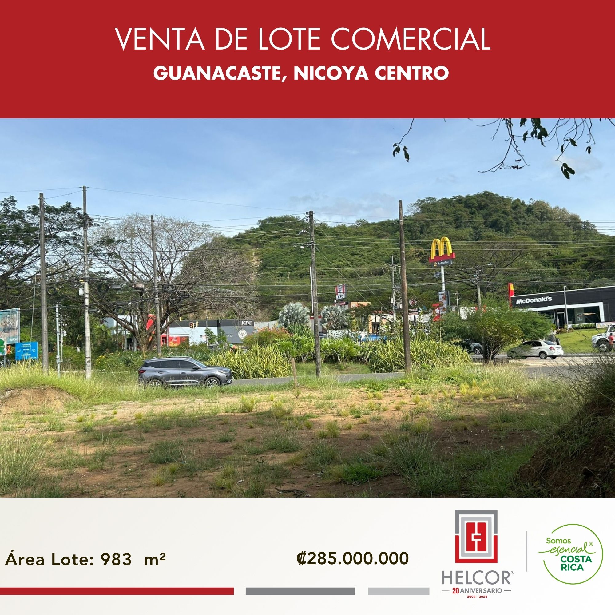 VENTA DE LOTE COMERCIAL, NICOYA CENTRO, GUANACASTE