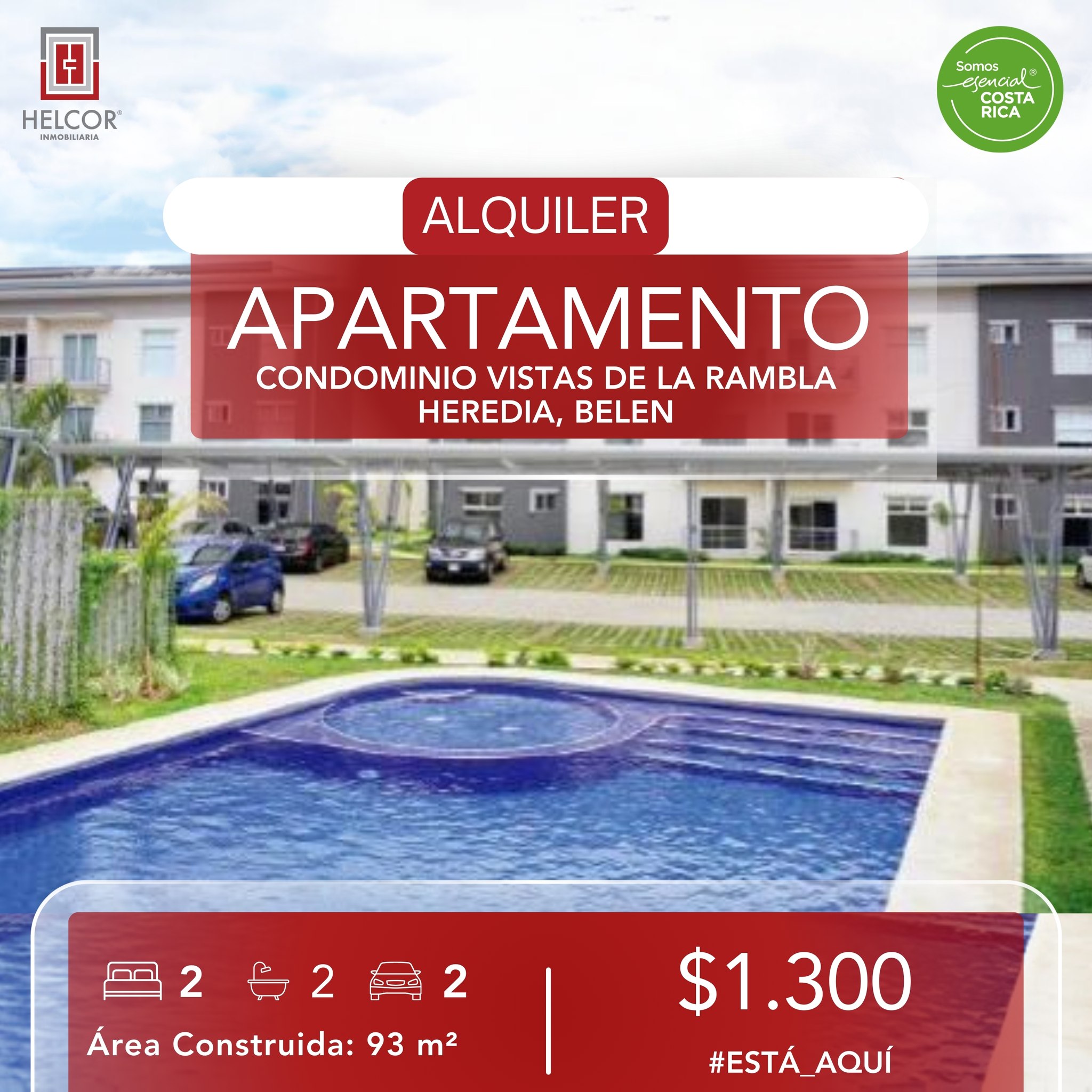 ALQUILER DE APARTAMENTO AMOBLADO – HEREDIA, BELÉN