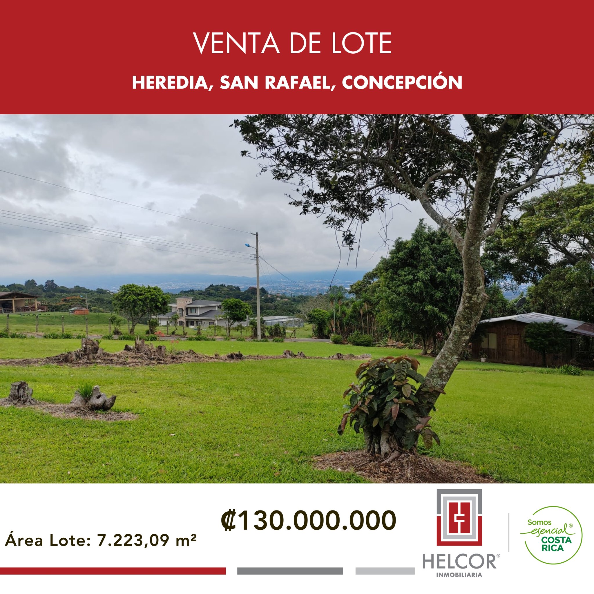 VENTA DE LOTE – HEREDIA, SAN RAFAEL, CONCEPCIÓN