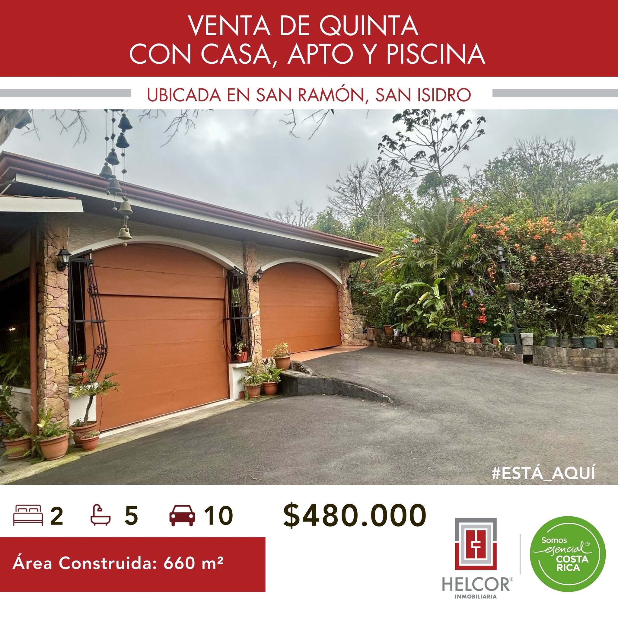 VENTA DE QUINTA – SAN RAMÓN, SAN ISIDRO