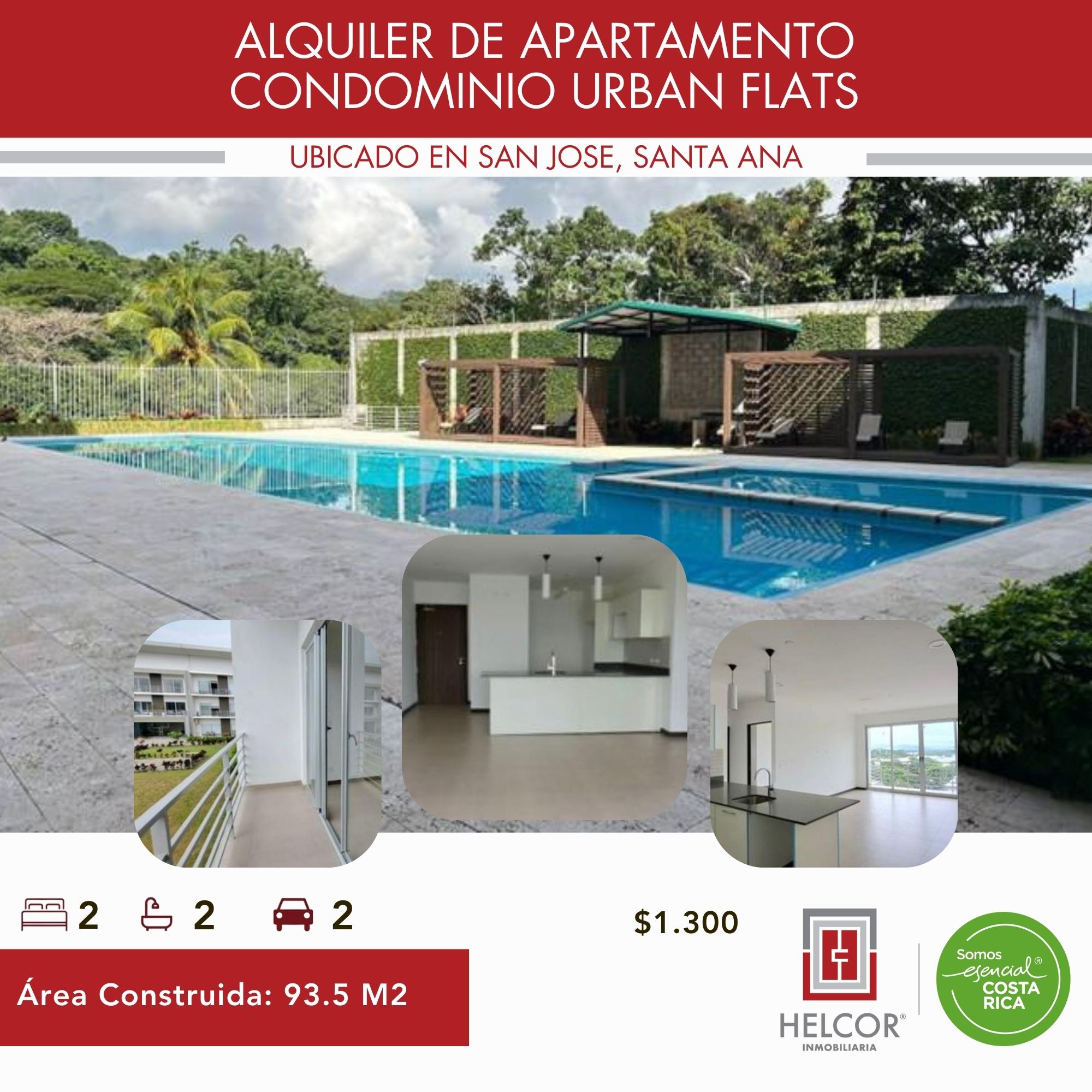 ALQUILER DE APARTAMENTO EN SAN JOSÉ, SANTA ANA, CONDOMINIO URBAN FLATS