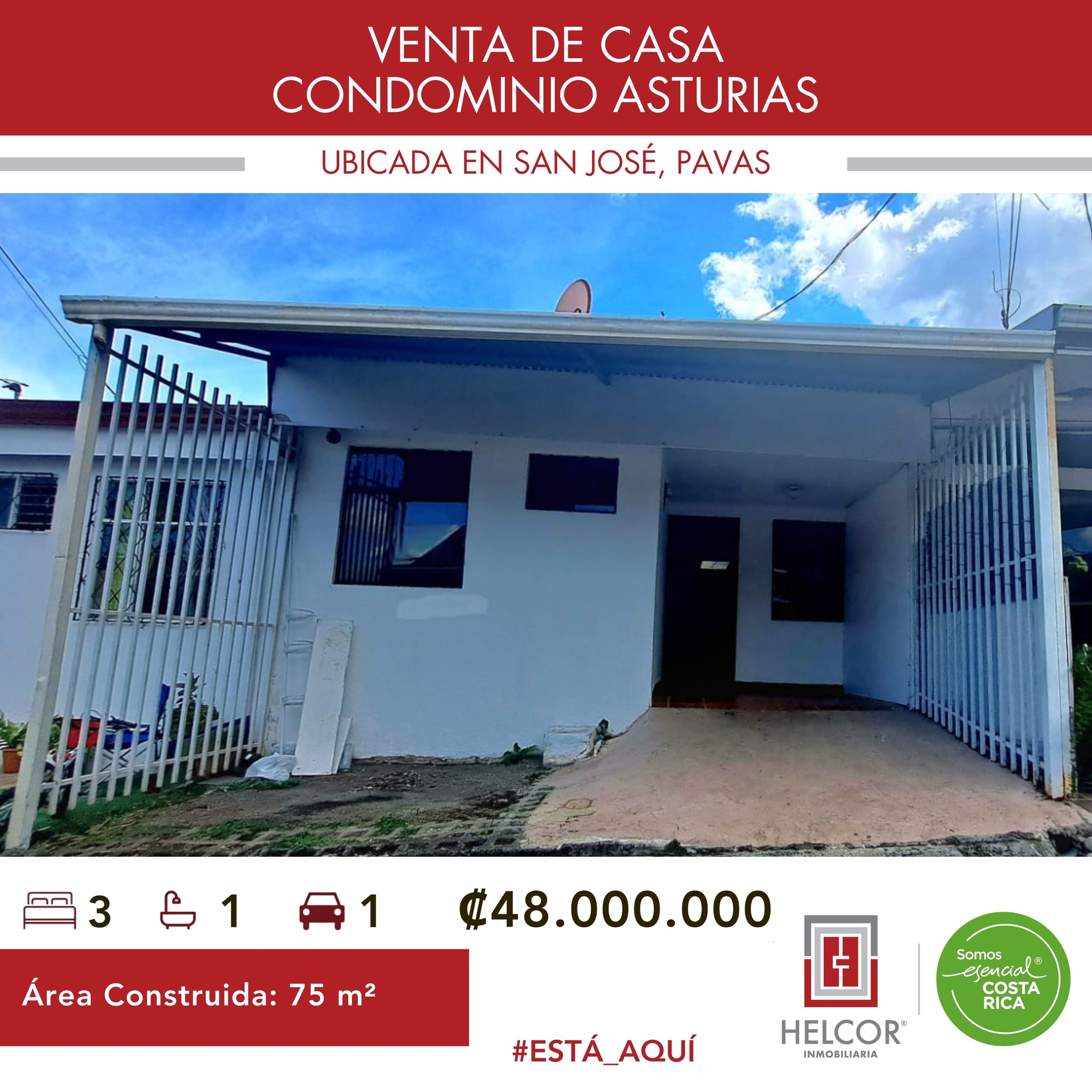 VENTA DE CASA – PAVAS, CONDOMINIO ASTURIAS