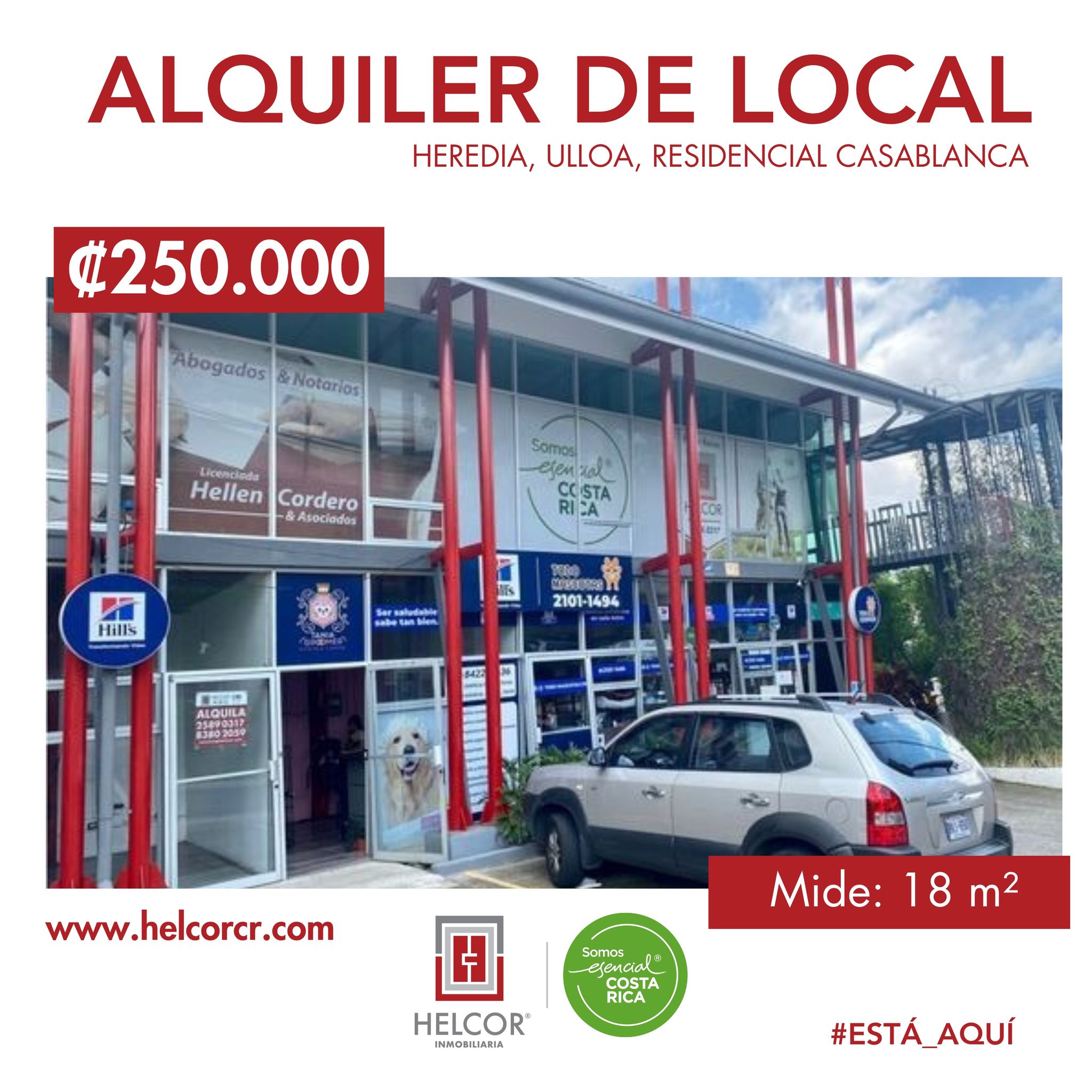 ALQUILER DE LOCAL – HEREDIA, ULLOA, RESIDENCIAL CASABLANCA