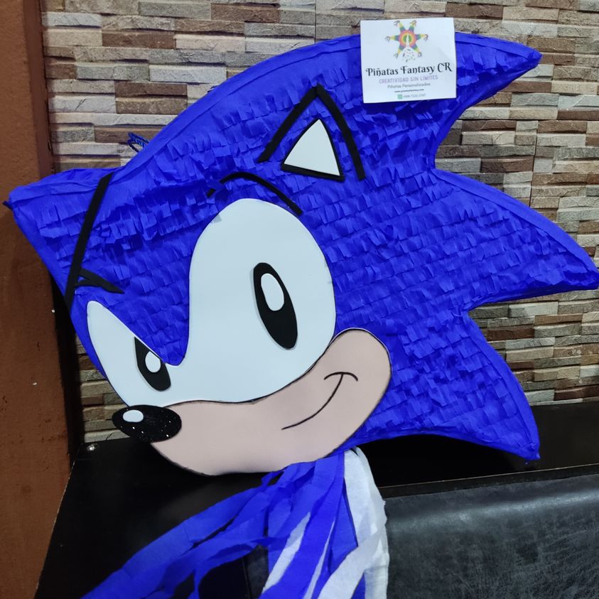 Piñata de sonic para niños y niñas fiesta de cumpleaños 30x20x4 -   España