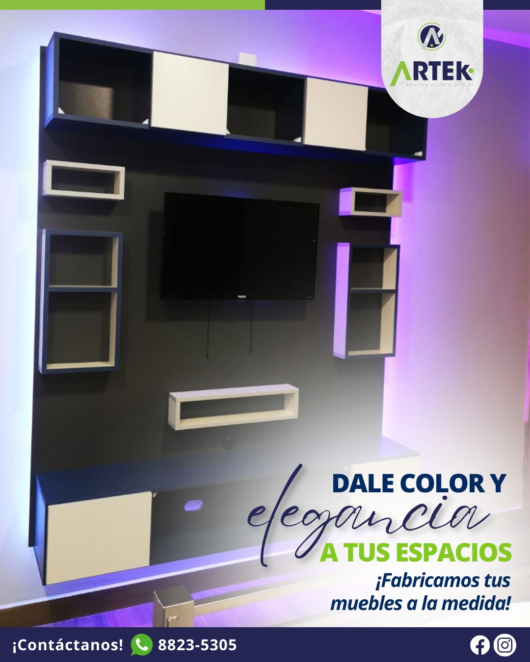 Dales color y elegancia a tus espacios con nuestros muebles a la medida!