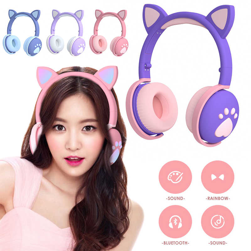 Auriculares Oreja de gato Bluetooth, am/fm,  micro sd y  usb