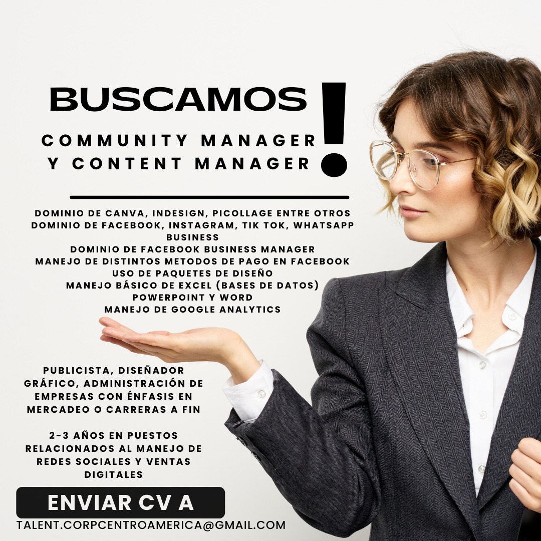 COMMUNITY MANAGER PARA HEREDIA