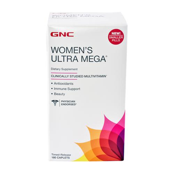 GNC Ultra Mega Multivitamínico Mujer 180 Tabletas