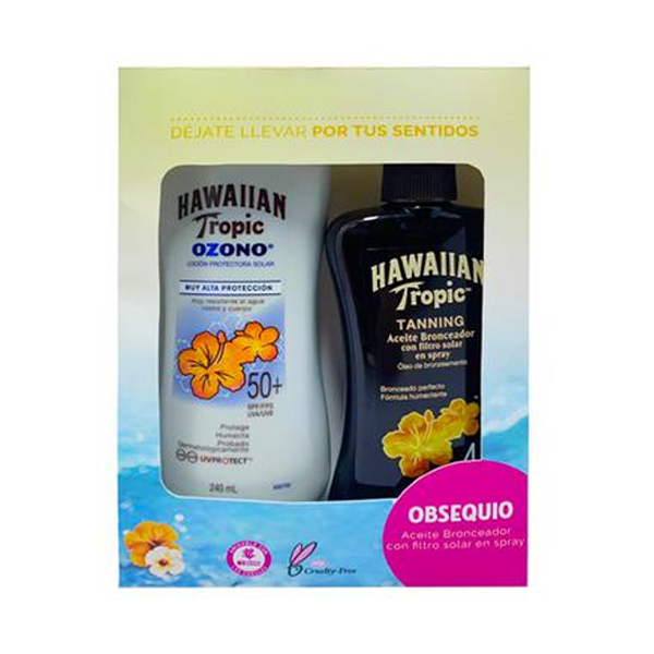 Se Vende Pack Hawaiian Tropic: bronceador f4 + protector solar ozono f50+ 240ml.