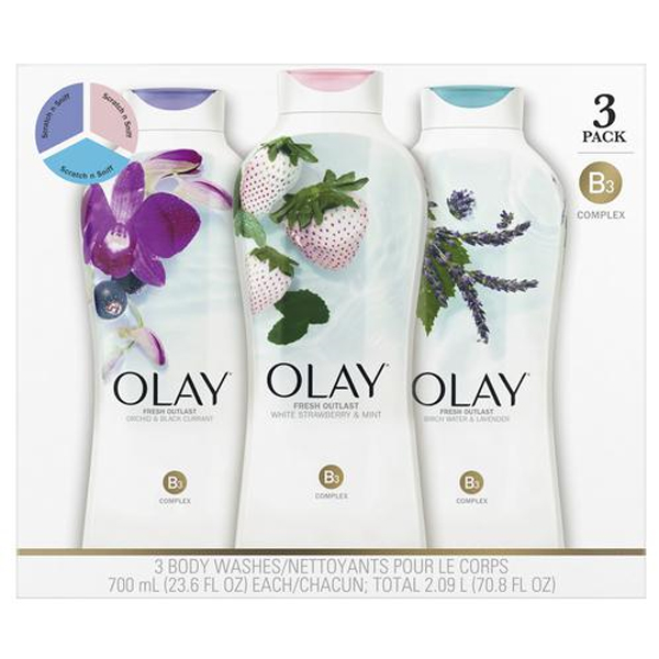 Se Vende Olay Jabón de Baño Liquido 3 Unidades / 700 ml / 23.6 oz