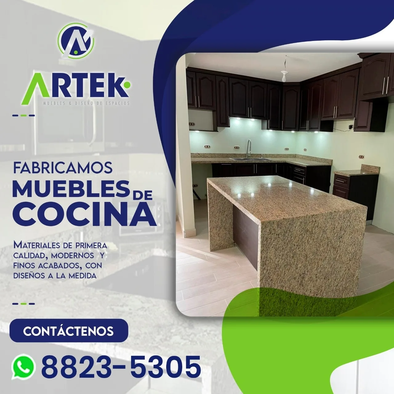 Para que luzcas una cocina reluciente con muebles de calidad, modernos y finos acabados