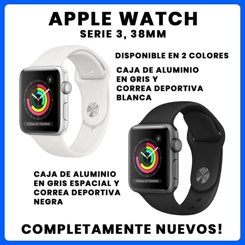 REMATE! Apple Watch Serie 3 38mm ¡NUEVO! Solo en Color Negro - foto 2