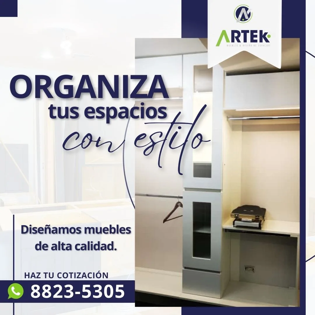 Organiza tus ambientes con elegancia y funcionalidad.