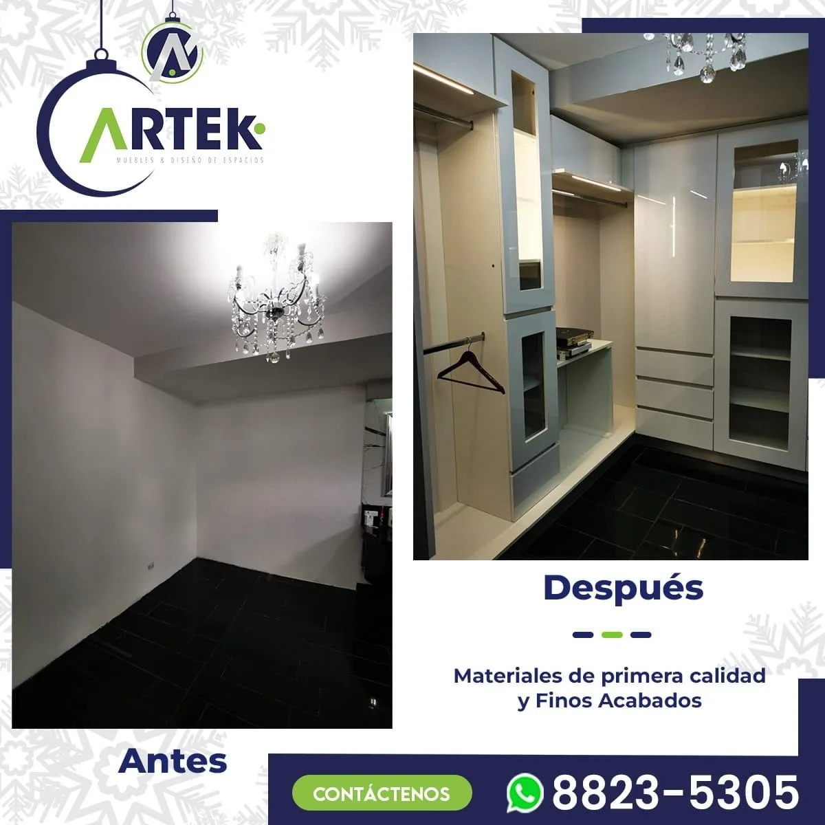 Te presentamos un antes y después de los trabajos que diseñamos a nuestros clientes