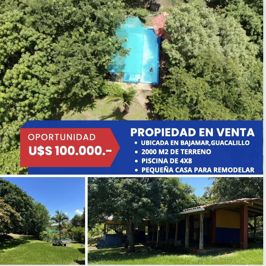 Se vende hermosa propiedad en Bajamar, Guacalillo a tan solo 400 mts del peñón