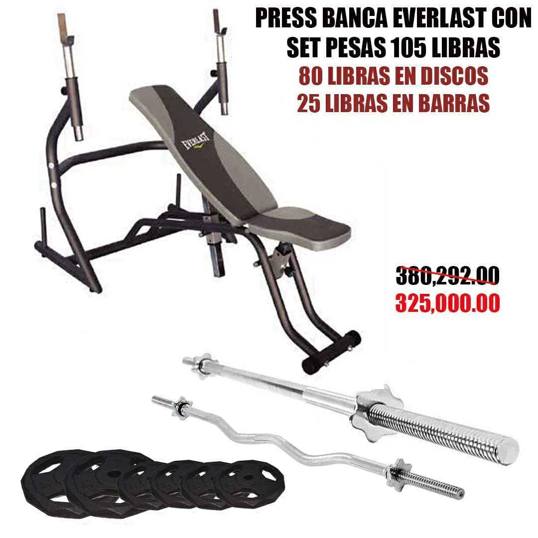 SET PRESS BANK CON SET DE PESAS - foto 2