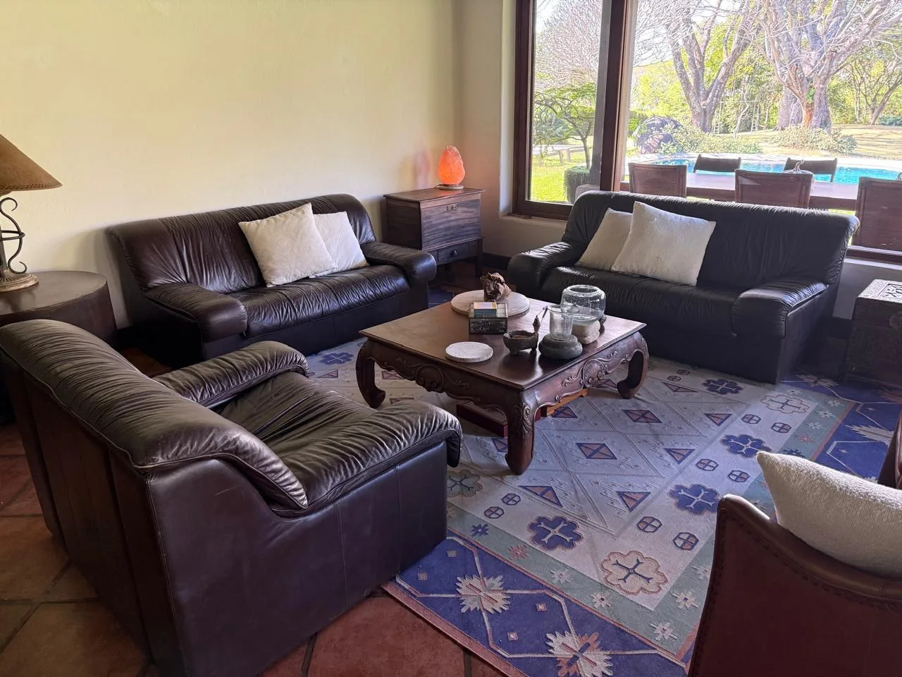 Juego de sofas en cuero