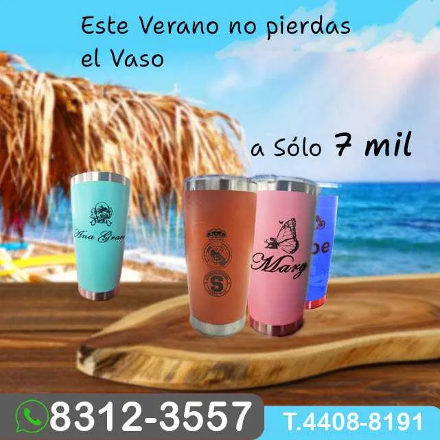Vasos de Acero Inoxidable Termo Personalizados con laser (Descuentos al por mayor) - foto 2