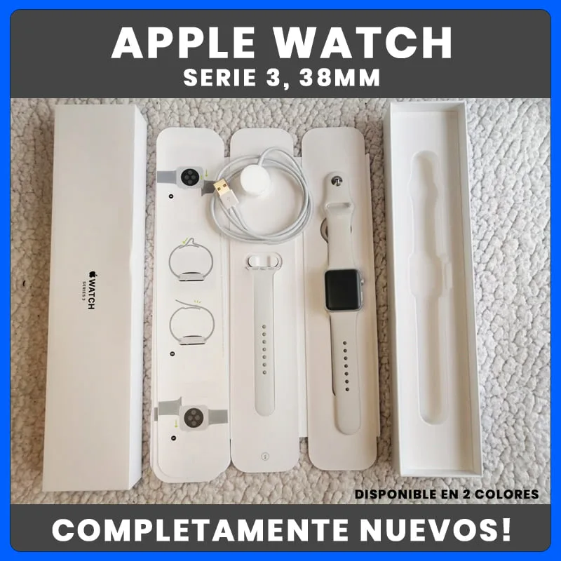 REMATE! Apple Watch Serie 3 38mm ¡NUEVO! Solo en Color Negro