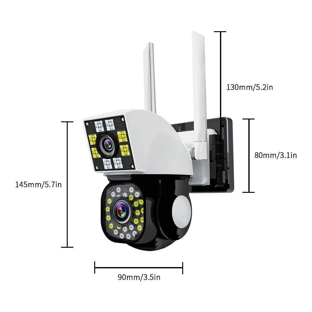 Cámara inalámbrica WiFi Neye 4K/8MP 1080P con doble lente y pantalla dual - foto 4
