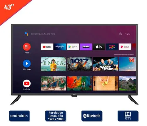 TV 43" JVC Smart Android 4K UHD LT-