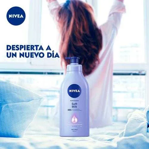 Nivea Crema Corporal Soft milk Humecta y suaviza la Piel profundamente para piel seca - foto 2